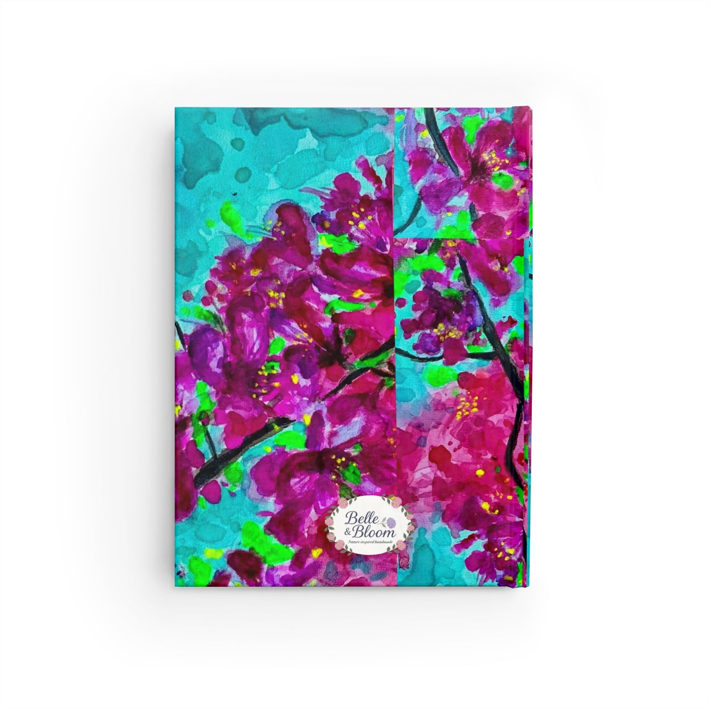 Floral Songbird Journal — Vibrant Pink Blossom Notebook for Nature Lovers