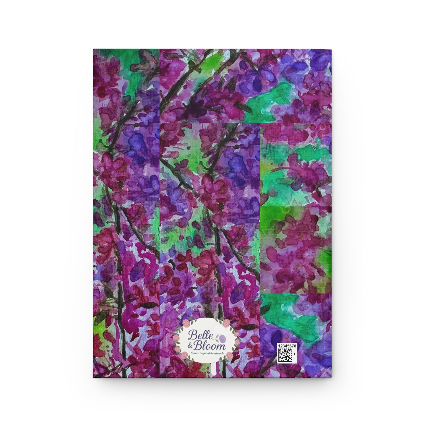 Watercolor Robin in Cherry Blossoms Hardcover Journal