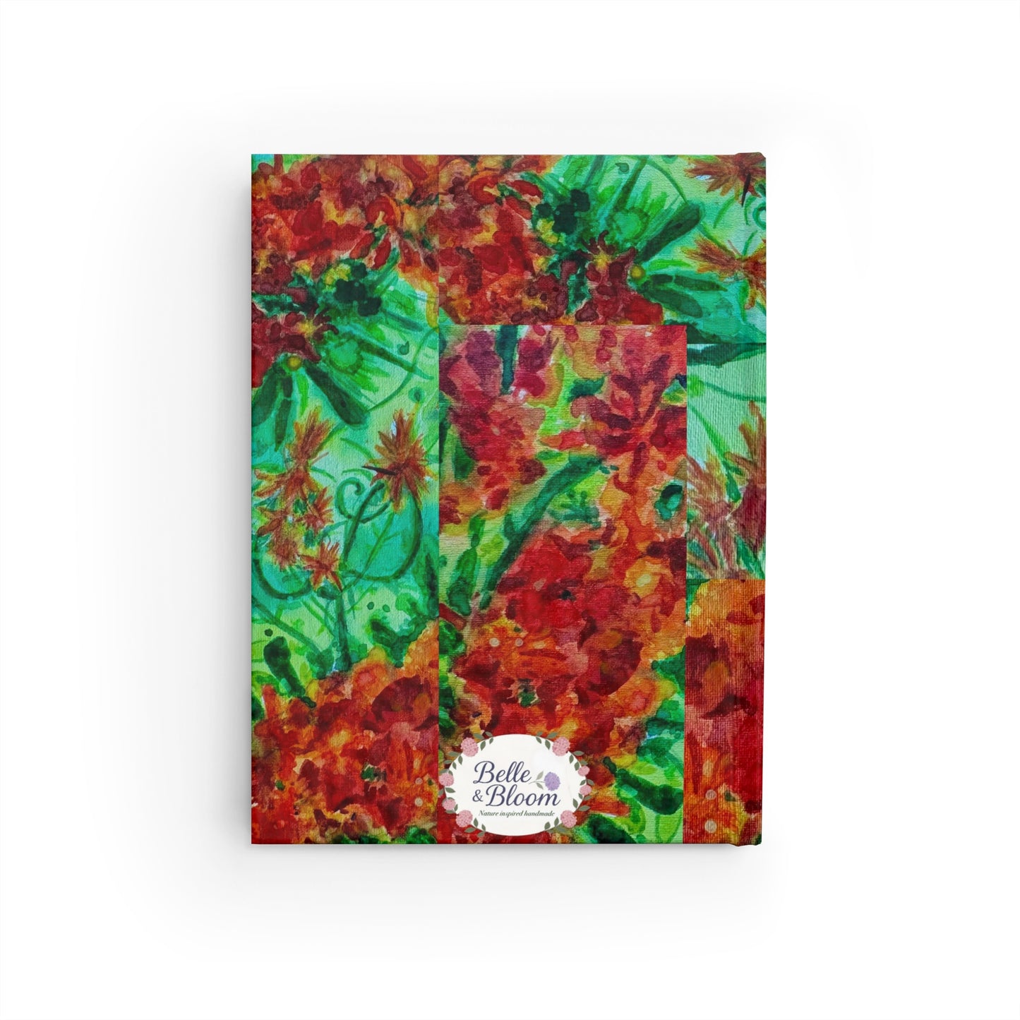 Jungle Watercolor Floral Journal — Gold Finch Notebook