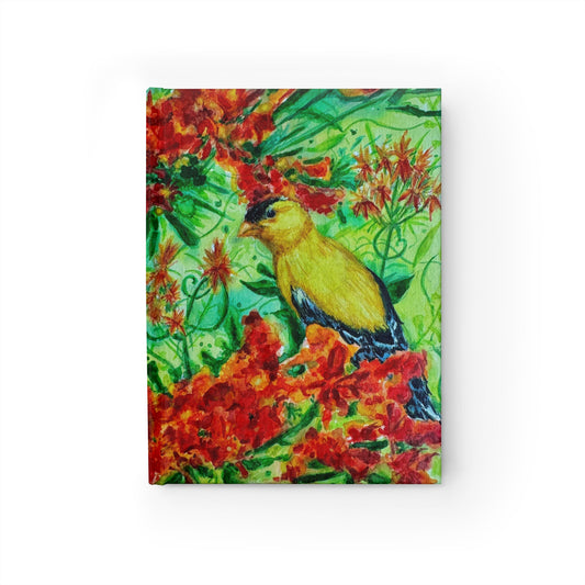 Jungle Watercolor Floral Journal — Gold Finch Notebook