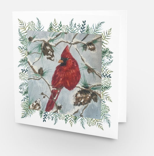 Greeting Cards “winter cardinal”