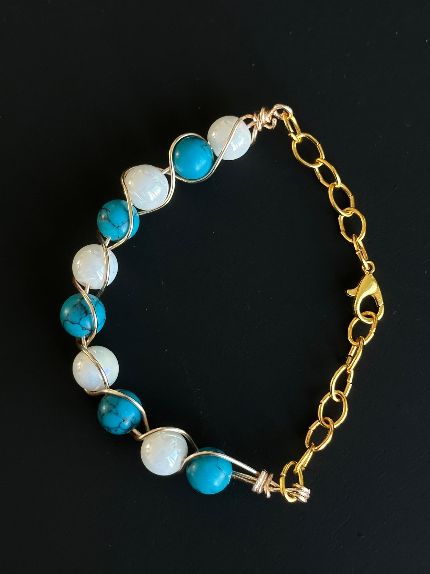 Turquoise and pearls