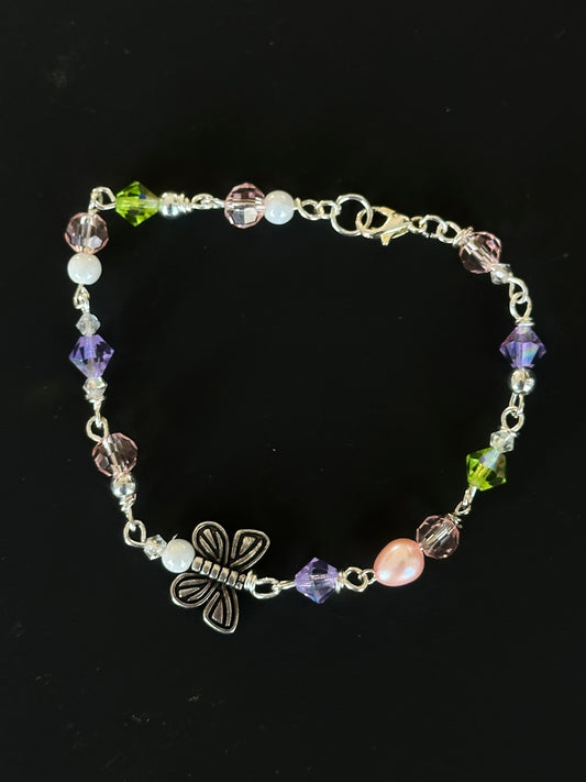Butterfly charm bracelet