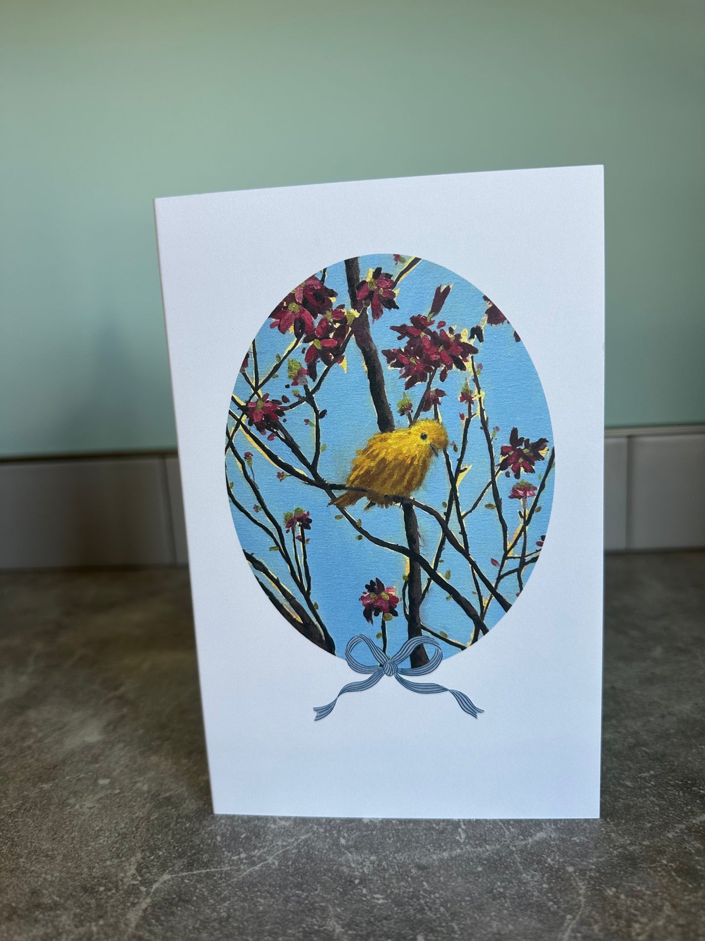 Greeting Cards “Golden Finch” oval