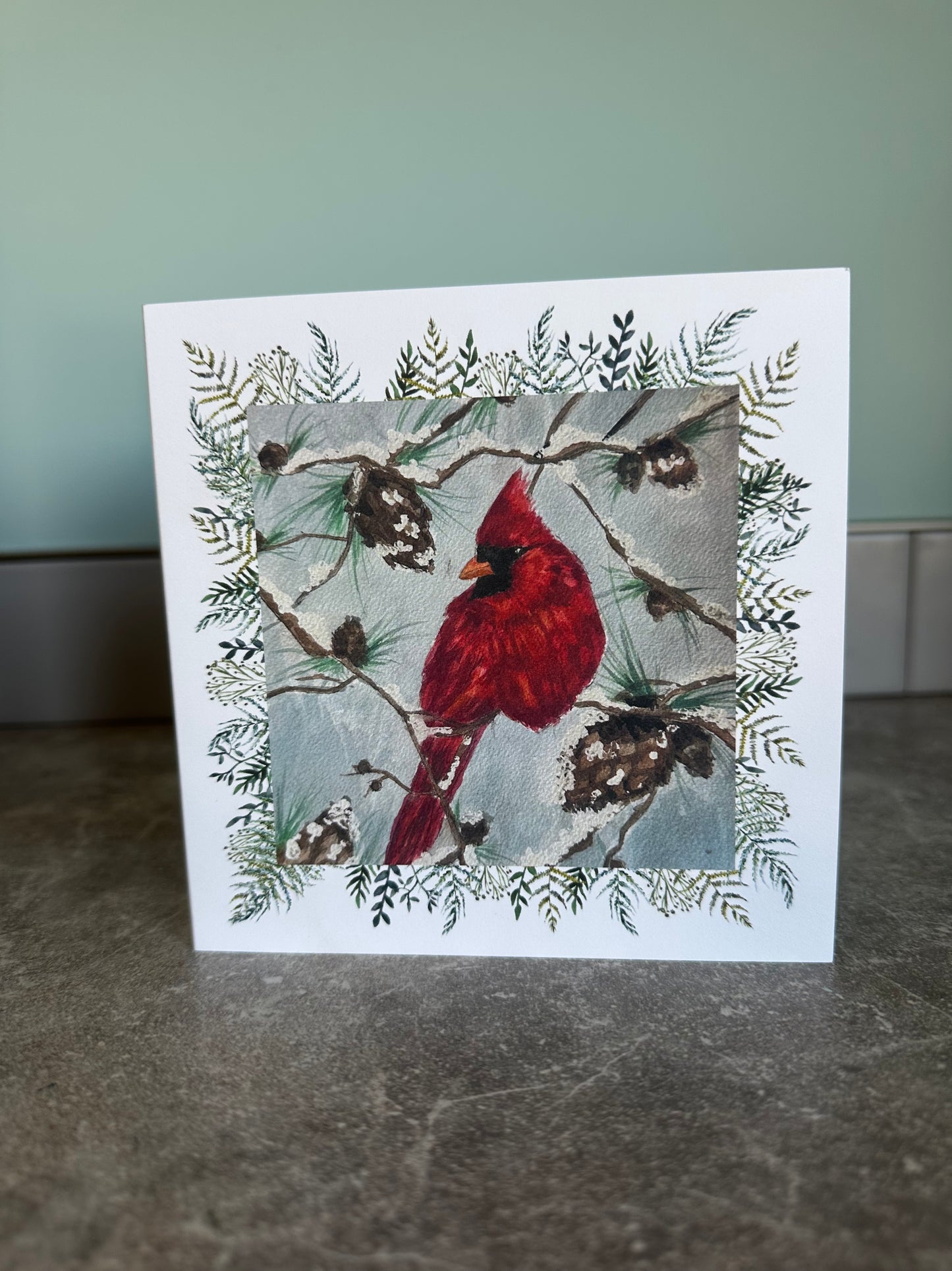 Greeting Cards “winter cardinal”